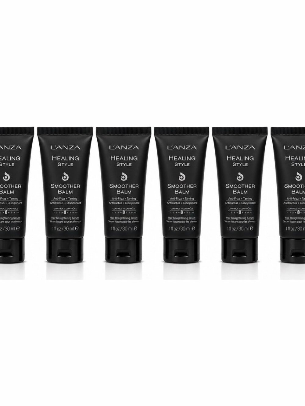 L’ANZA Healing Style Smoother Balm 1 fl oz 30ml Anti-Frizz Hair Serum 6 Pack